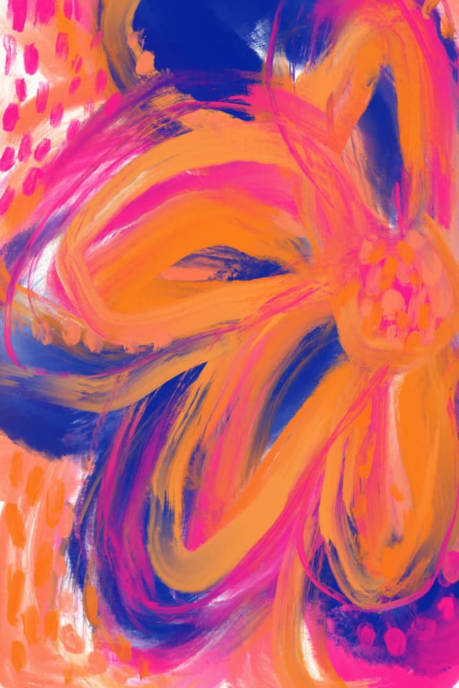 Vivid Floral Burst by Treechild — canvas wall art