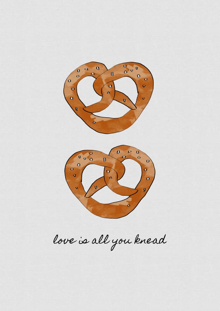 Love Is All You Knead by Orara Studio — canvas wall art