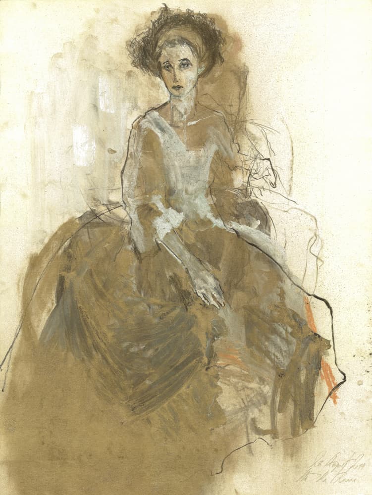Elegant Lady Portrait by Ute Rathmann — canvas wall art