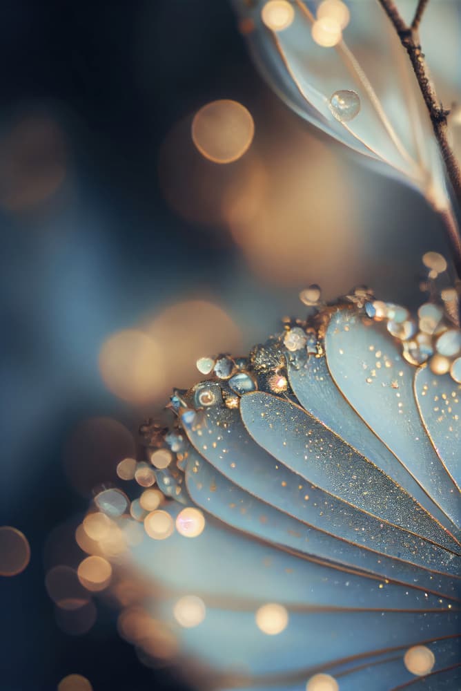 Dewy Petal Elegance by Treechild — canvas wall art