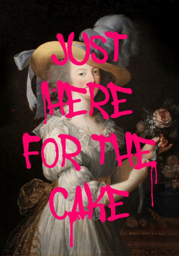 Lady Just Here For Cake by Athene Fritsch — canvas wall art
