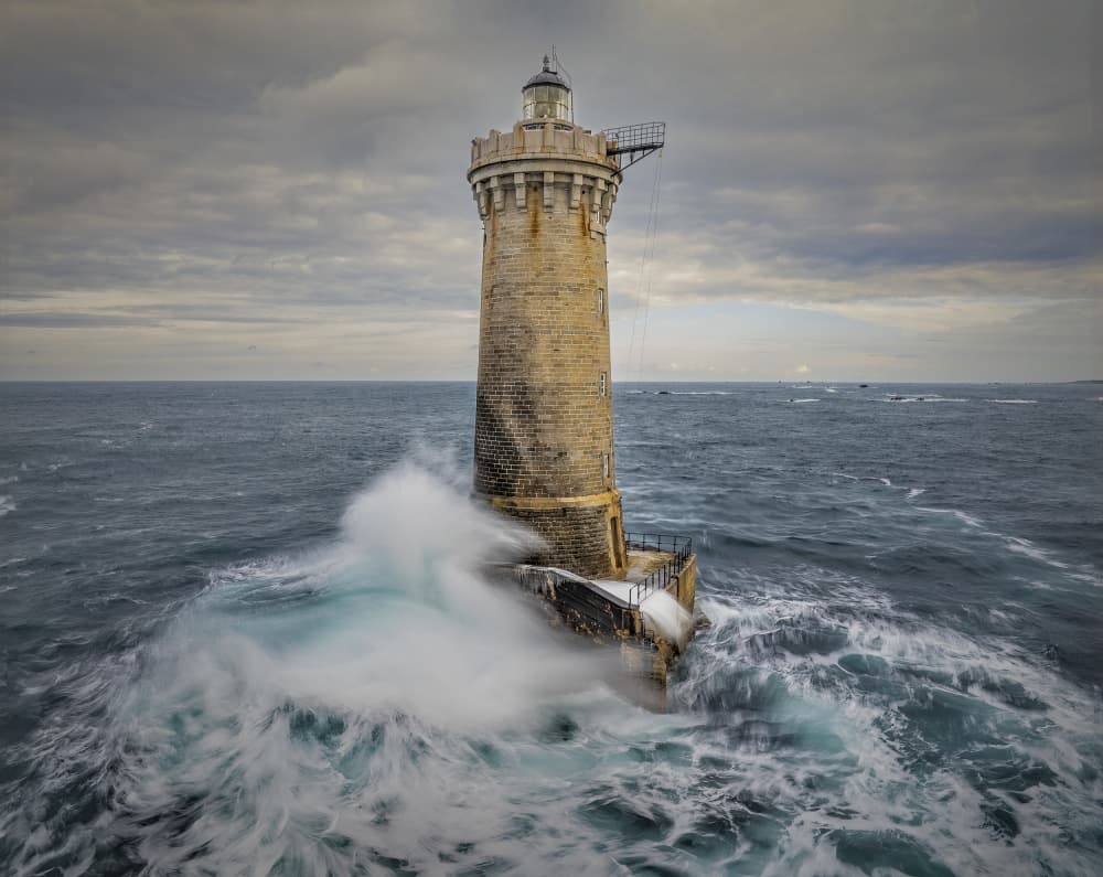 Stormy Ocean Lighthouse by Raimondo Restelli — canvas wall art