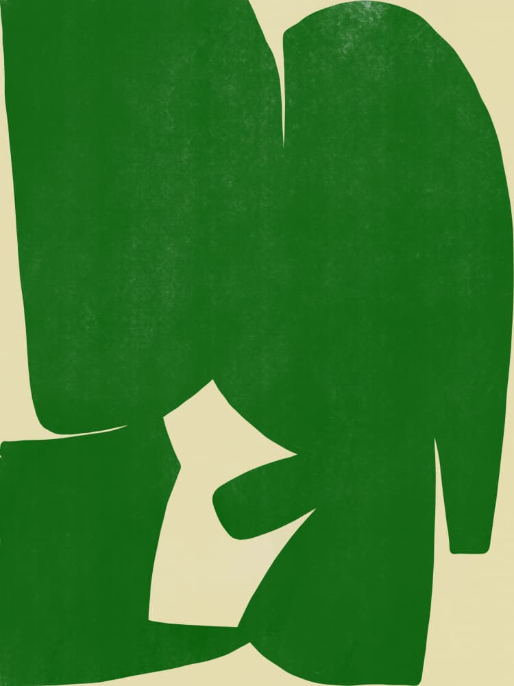 Deep Green Organic Abstract by Little Dean — canvas wall art