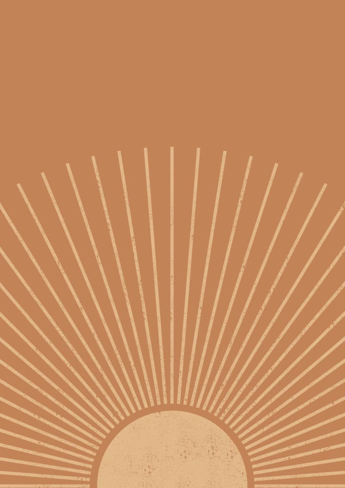 Terracotta Sun Rays by Natasha Playell — canvas wall art