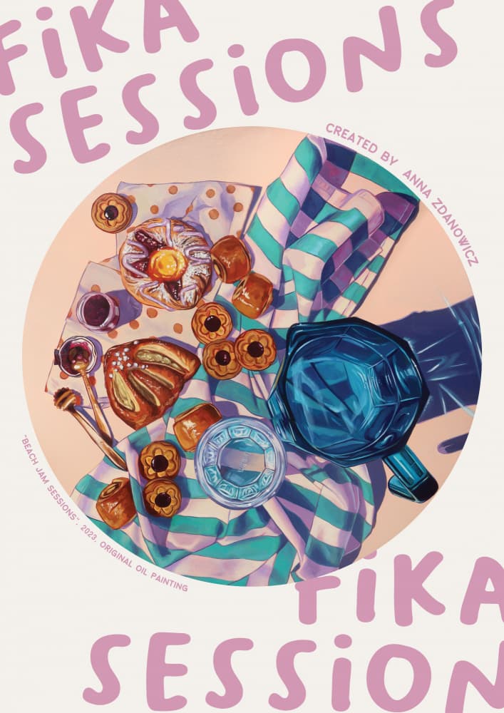 Sweet Morning Fika by Anna Zdanowicz — canvas wall art