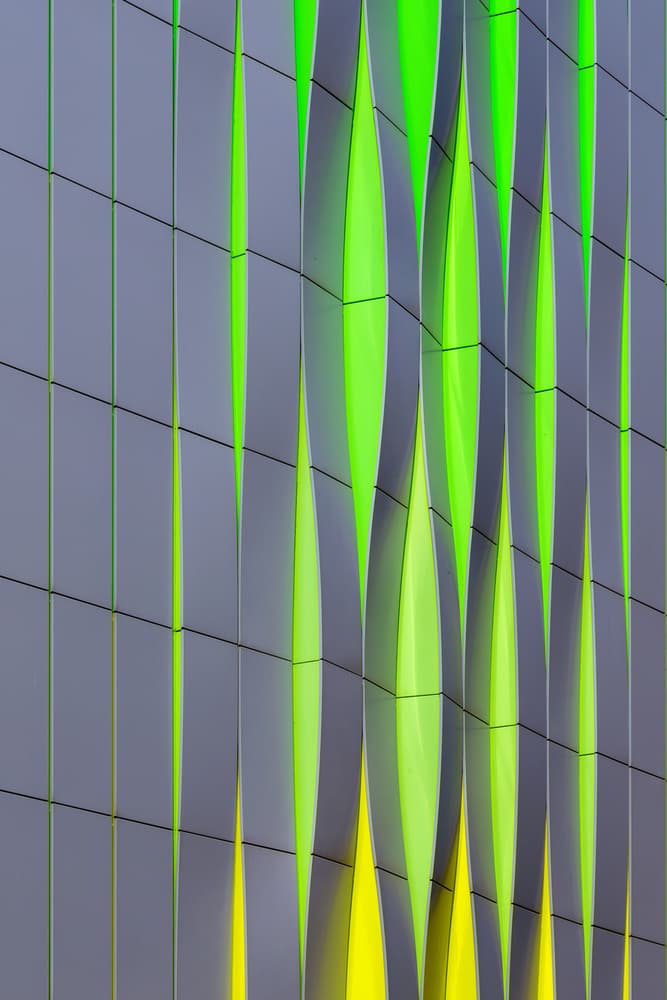 Dynamic Green Geometry by Theo Luycx — canvas wall art