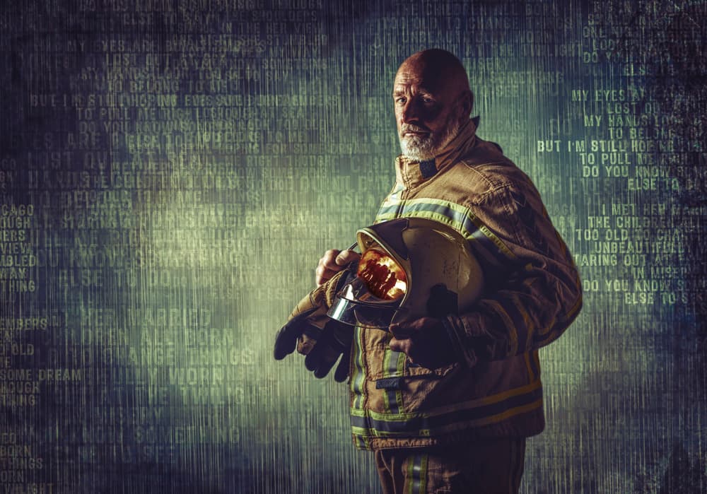 Flashbacks of a FireFighter by gNo — canvas wall art