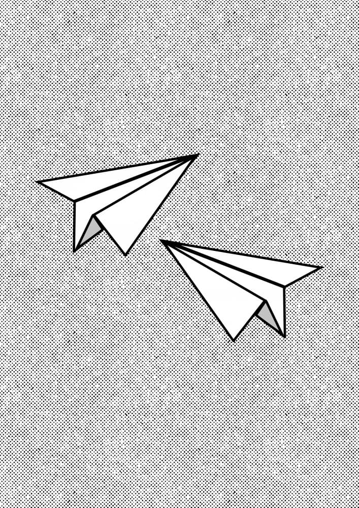 Flying Paper Planes by Nicholas — canvas wall art