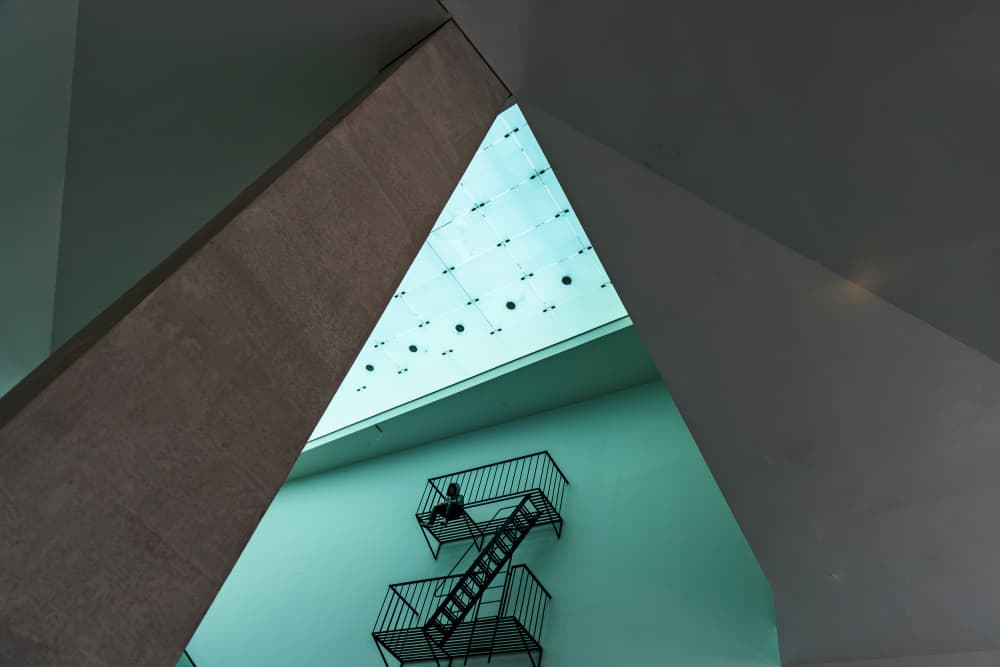 Geometric Skylight Solitude by Anna Kogan — canvas wall art