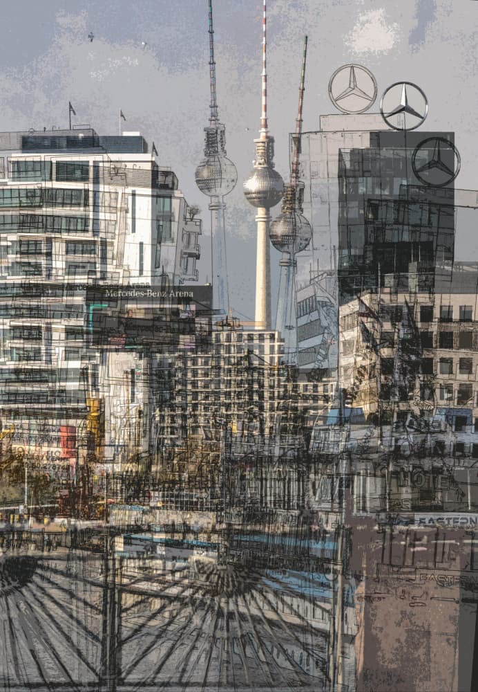 Abstract Berlin Skyline by Stephan Rückert — canvas wall art