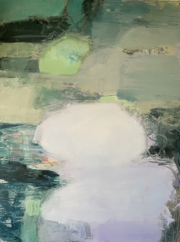 Tranquil Abstract Landscape by Julia Purinton — canvas wall art