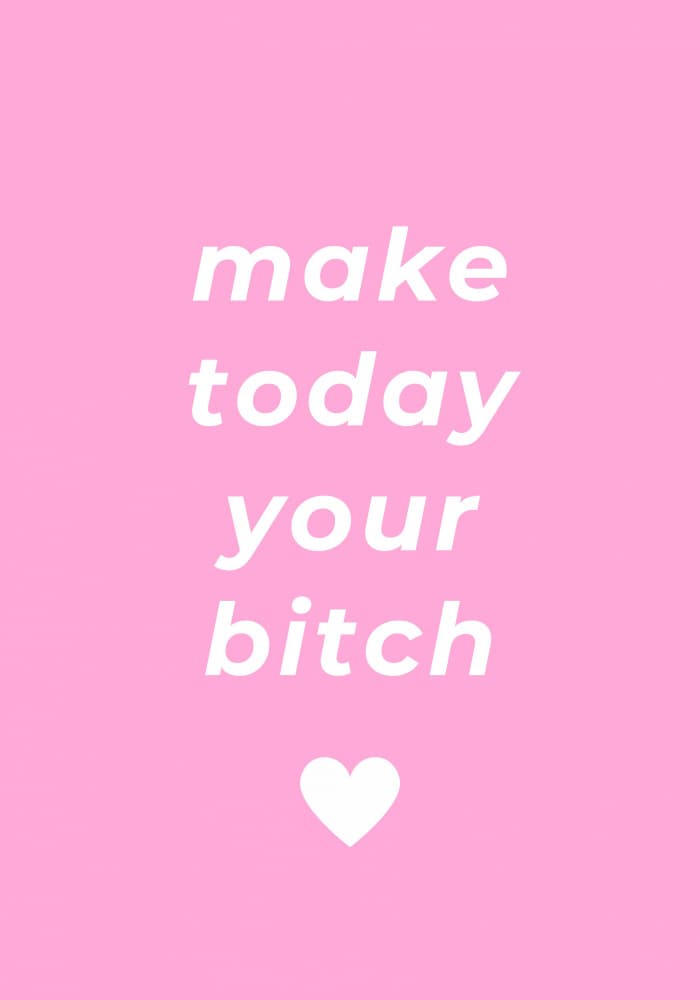 Make Today Your Bitch by Athene Fritsch — canvas wall art