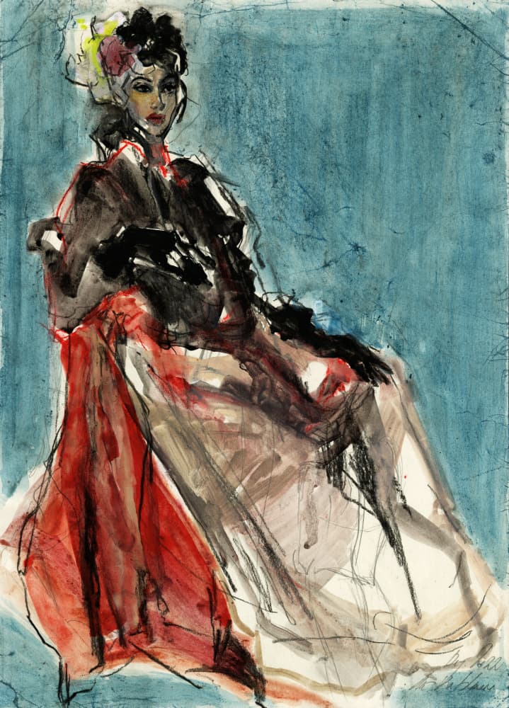 Elegant Fashion Portrait by Ute Rathmann — canvas wall art