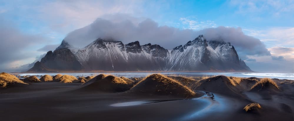 Dramatic Black Sand Mountains by Donald Luo — canvas wall art