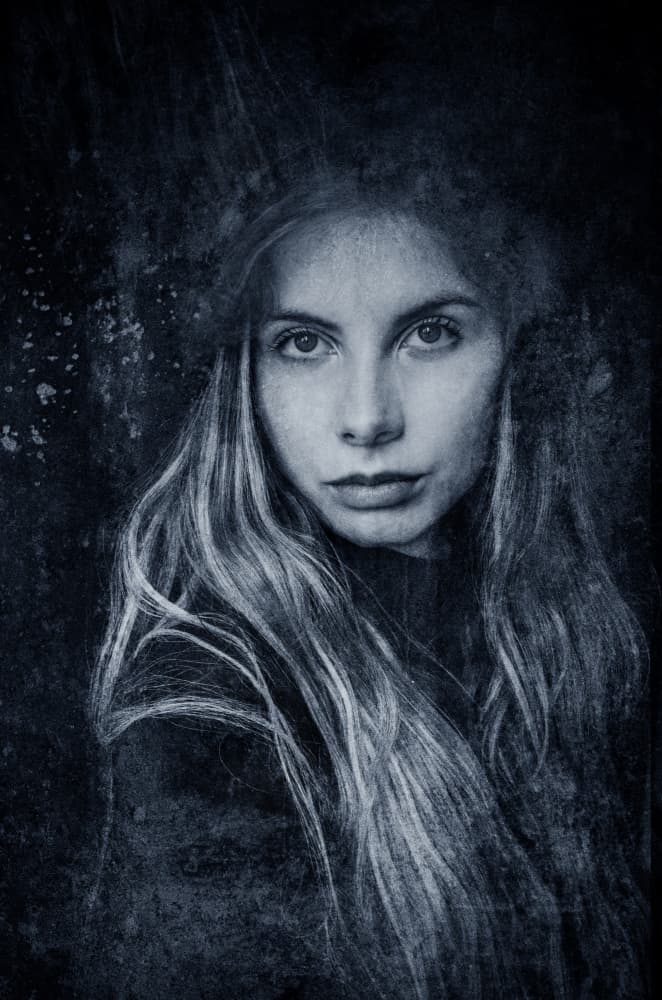 Mysterious Woman Portrait by Desislava Ignatova — canvas wall art