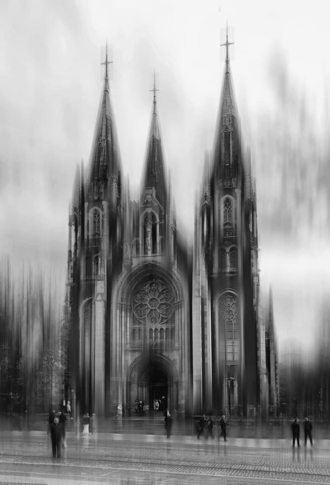 Gothic Church Motion Blur by Alexander Kiyashko — canvas wall art