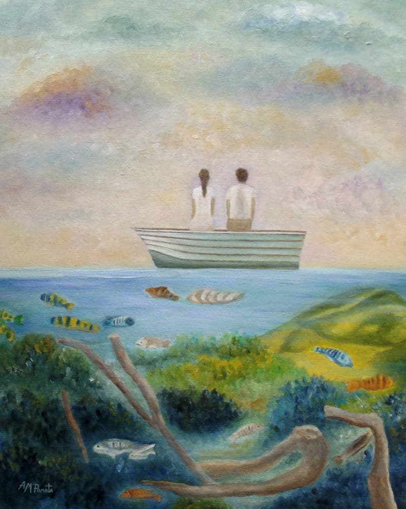 Couple's Underwater Dream by Angeles M. Pomata — canvas wall art