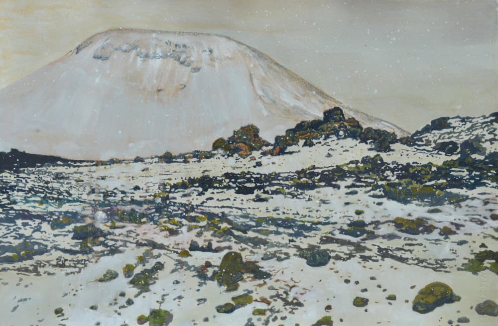 Frozen Volcanic Peaks by Karin Bos — canvas wall art