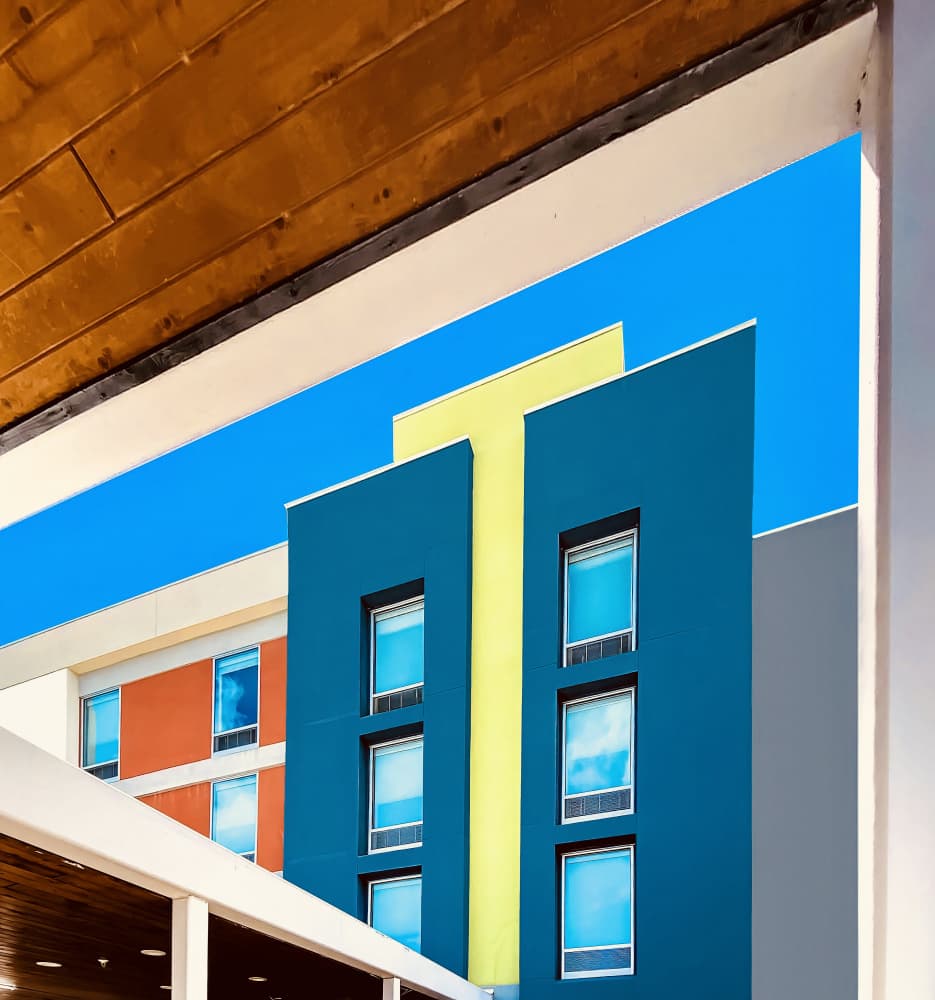Colorful Geometric Architecture by Arnon Orbach — canvas wall art
