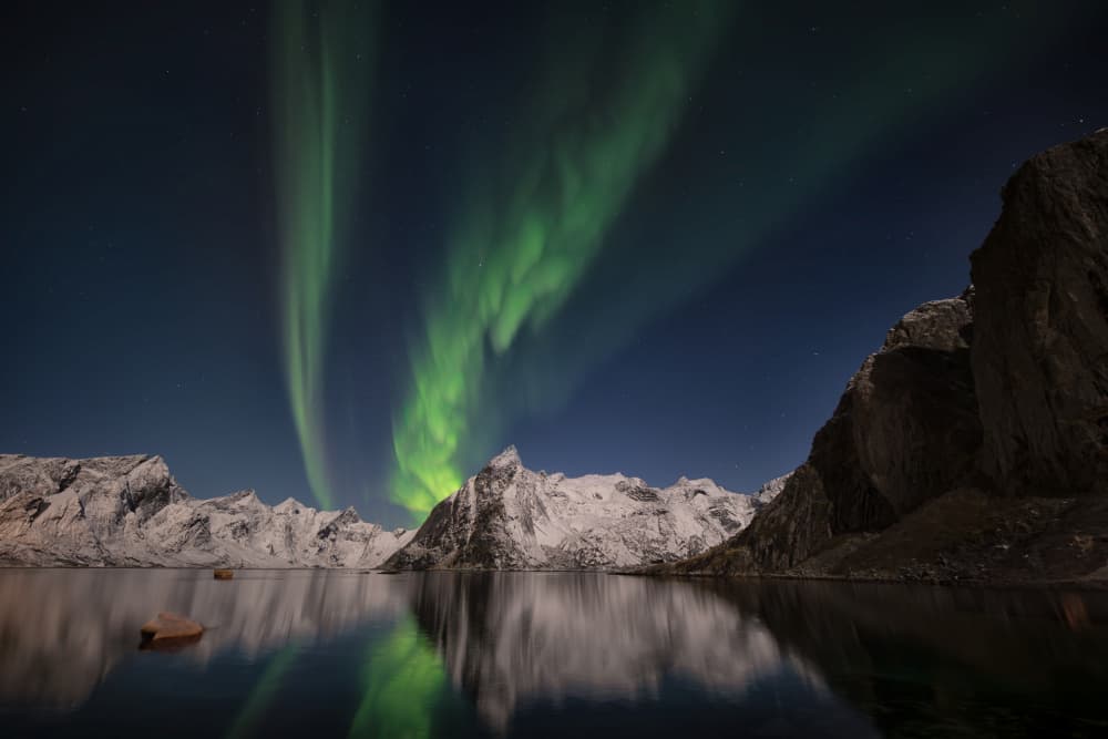 Arctic Aurora Reflection by James Zhen Yu — canvas wall art