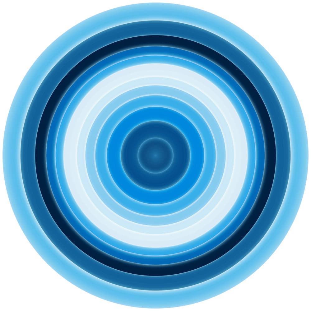 Serene Blue Concentric Circles by PASLIER Morgan — canvas wall art