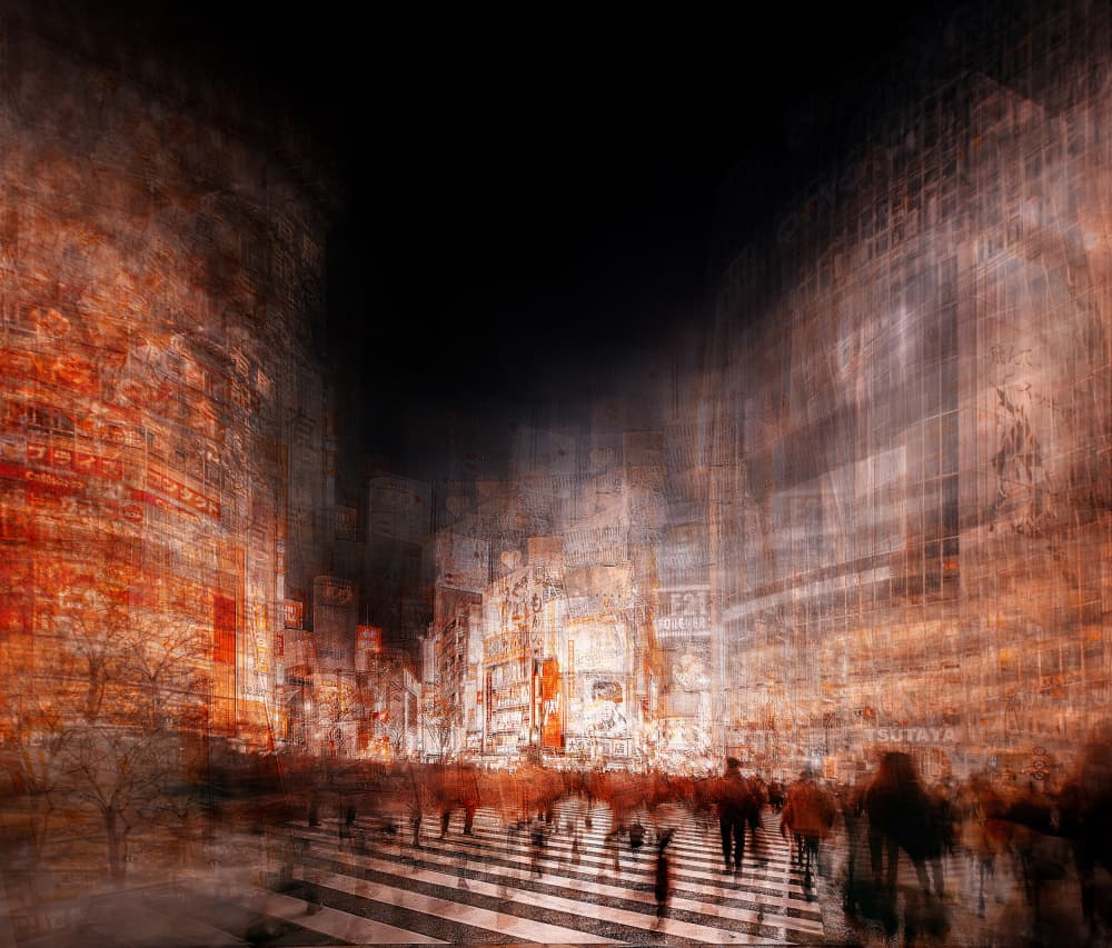 Tokyo Night Motion Blur by Carmine Chiriacò — canvas wall art