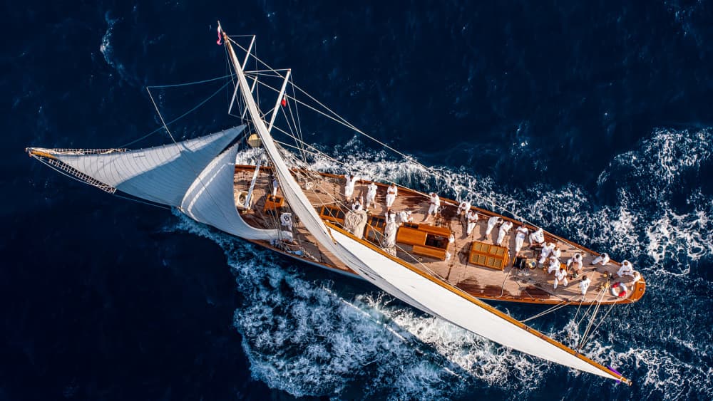 Classic Yacht Sailing by Marc Pelissier — canvas wall art