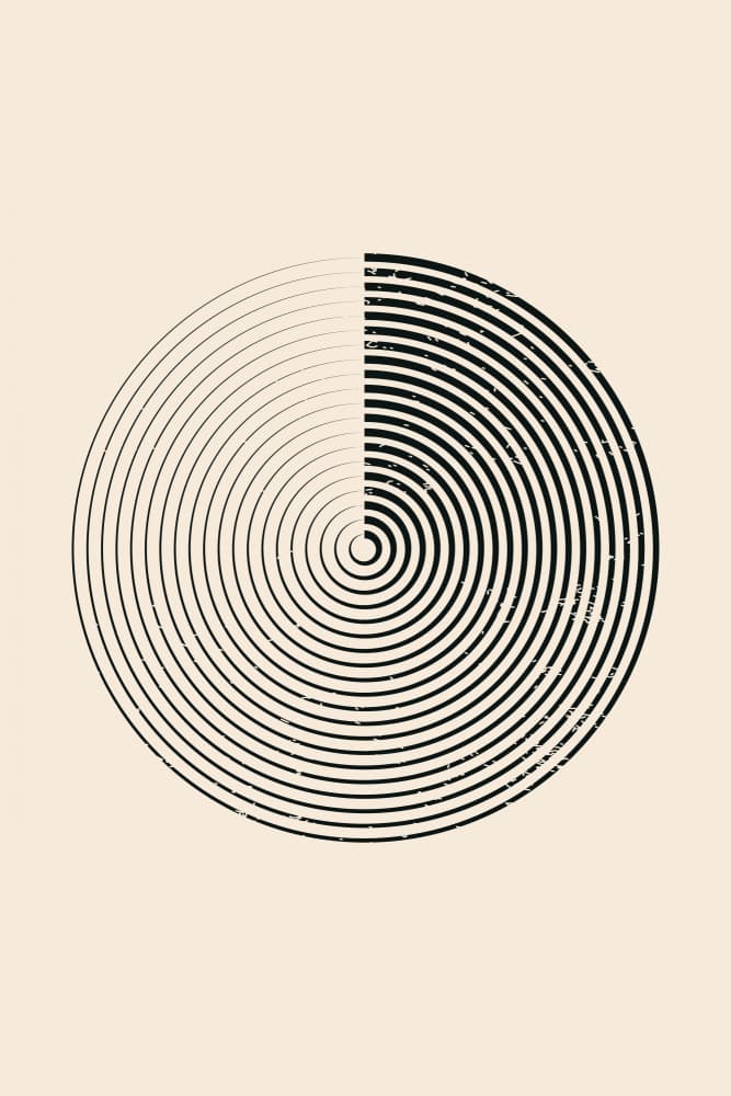 Concentric Duality Circle by jay stanley — canvas wall art