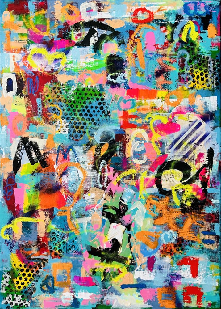 Vibrant Abstract Graffiti by Irene Chua — canvas wall art