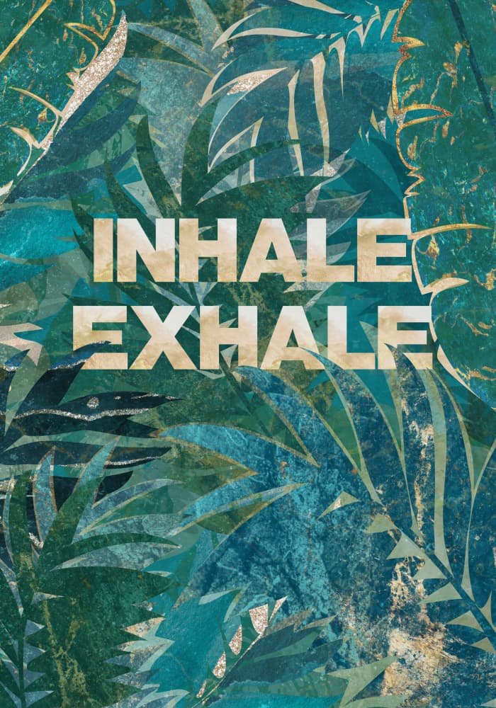 Inhale Exhale Tropical by Sarah Manovski — canvas wall art
