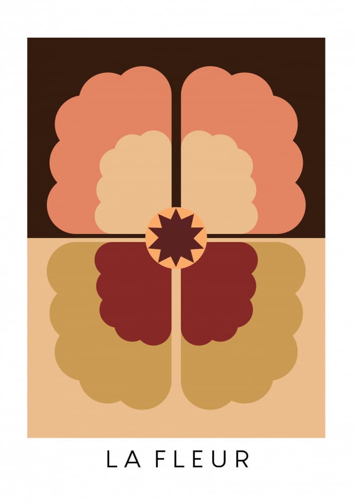 Geometric Floral Bloom by Frances Collett — canvas wall art