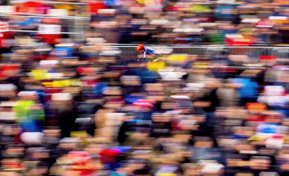 Racing Through The Crowd by Massimo Alloi — canvas wall art