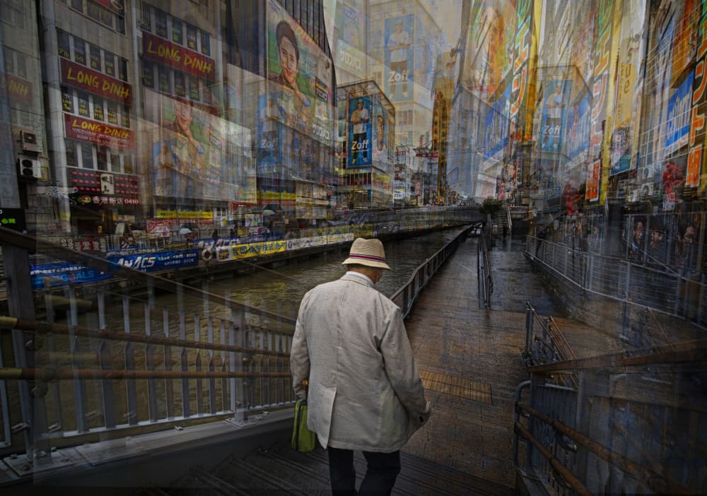 City Life Layers by Yasuhiro Takachi — canvas wall art