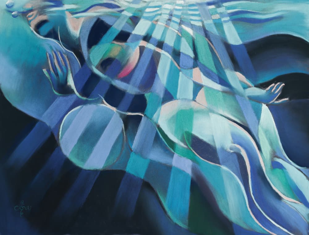Underwater Light Dance by Corné Akkers — canvas wall art