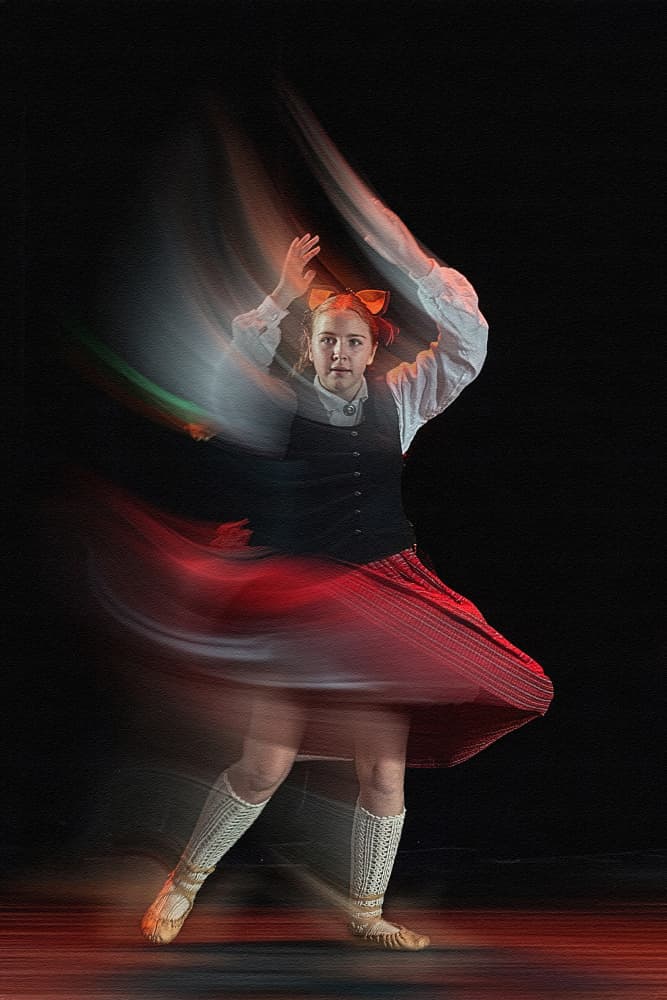 Folk Dancer In Motion by Normunds Kaprano — canvas wall art