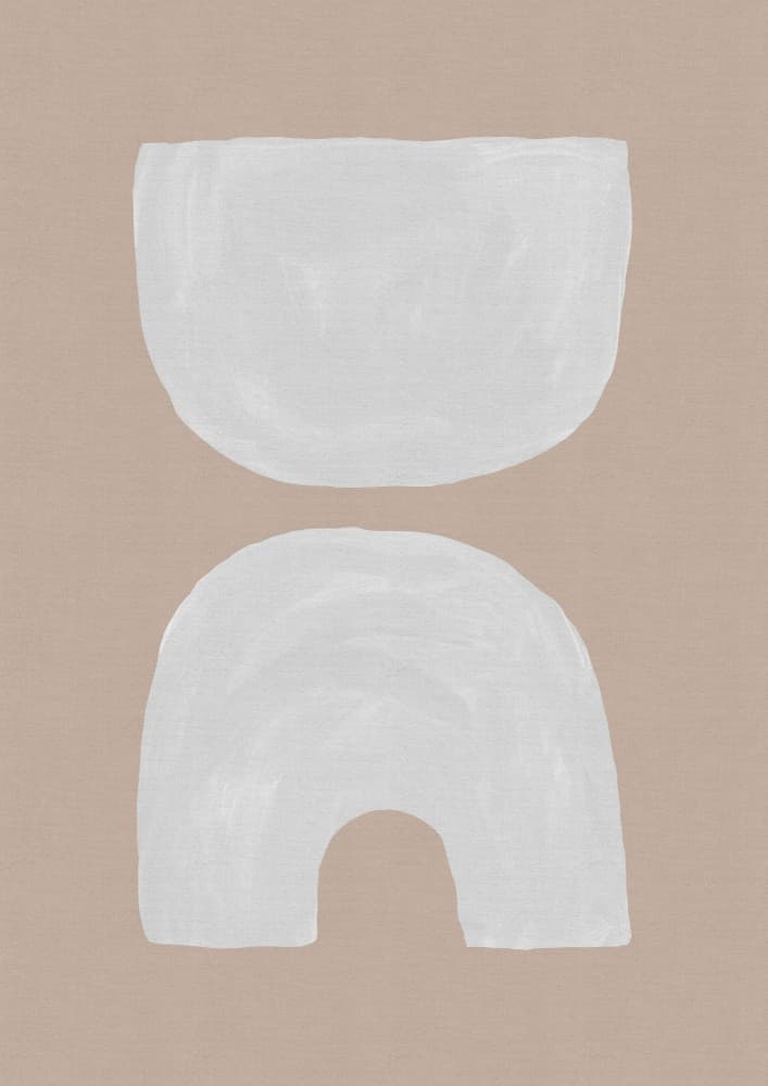 Neutral Abstract Shapes by Orara Studio — canvas wall art