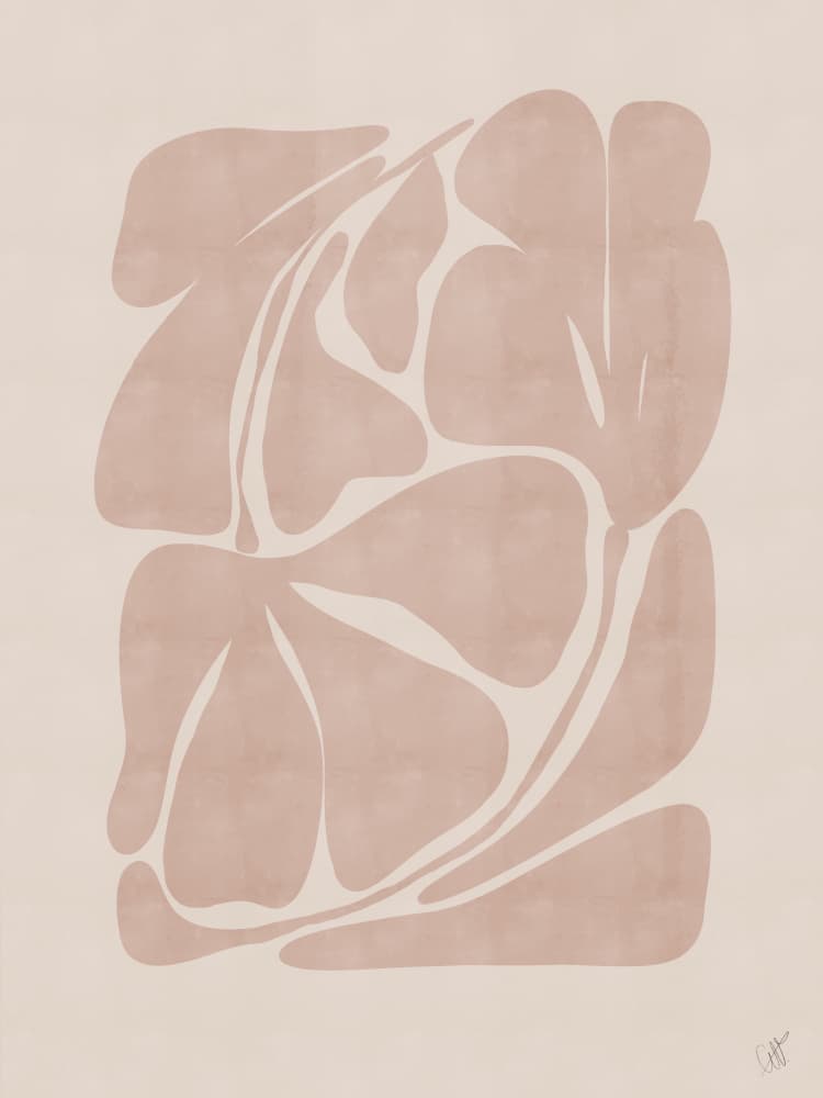Blush Organic Forms by Anne-Marie Volfova — canvas wall art