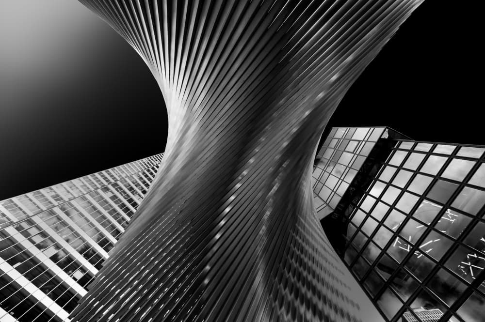 Twisting Modern Tower by Jean Vandijck — canvas wall art