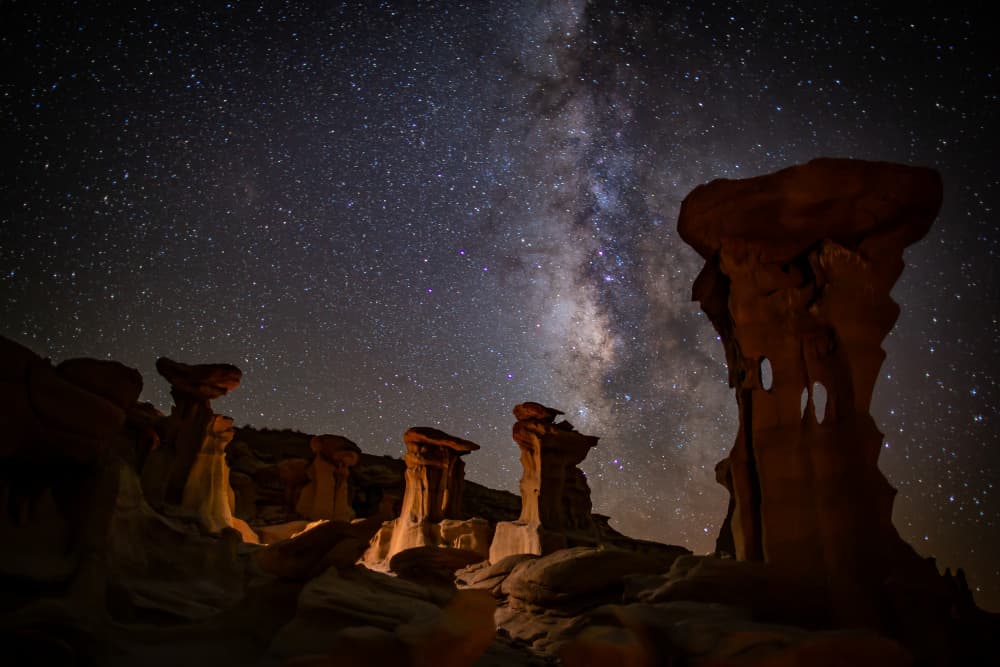 Milky Way Hoodoos by Volkhard Sturzbecher — canvas wall art