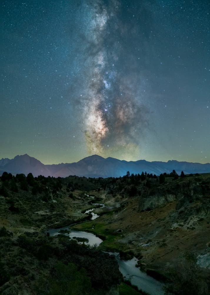 Milky Way River Valley by Catherine Lu — canvas wall art
