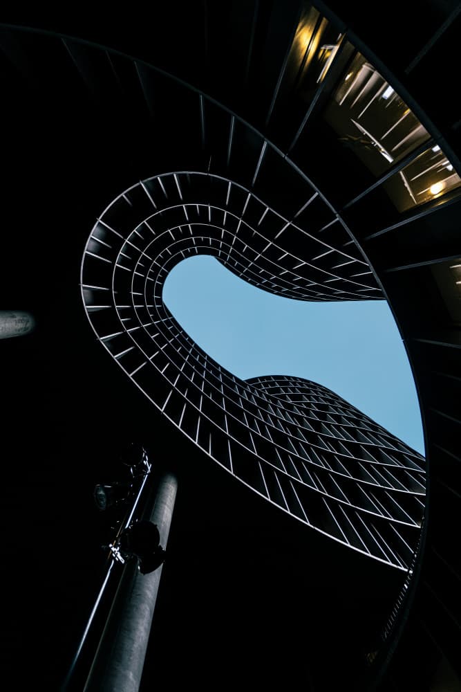 Skyward Architectural Curve by Dmitrii Rabeev — canvas wall art