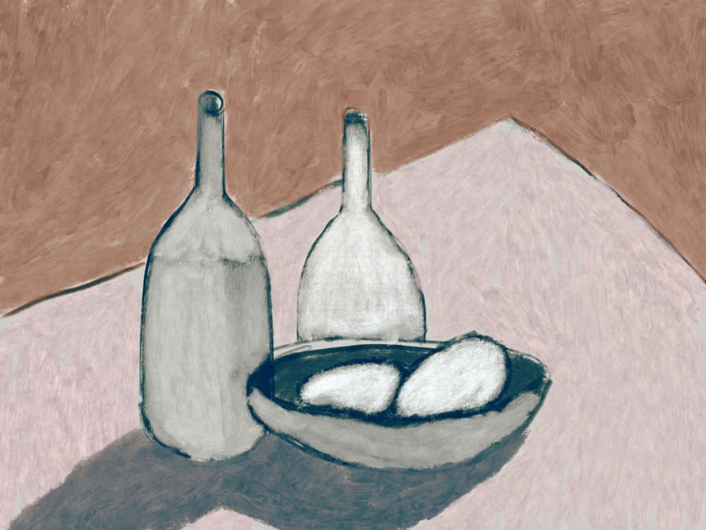 Bottles by Dan Hobday — canvas wall art