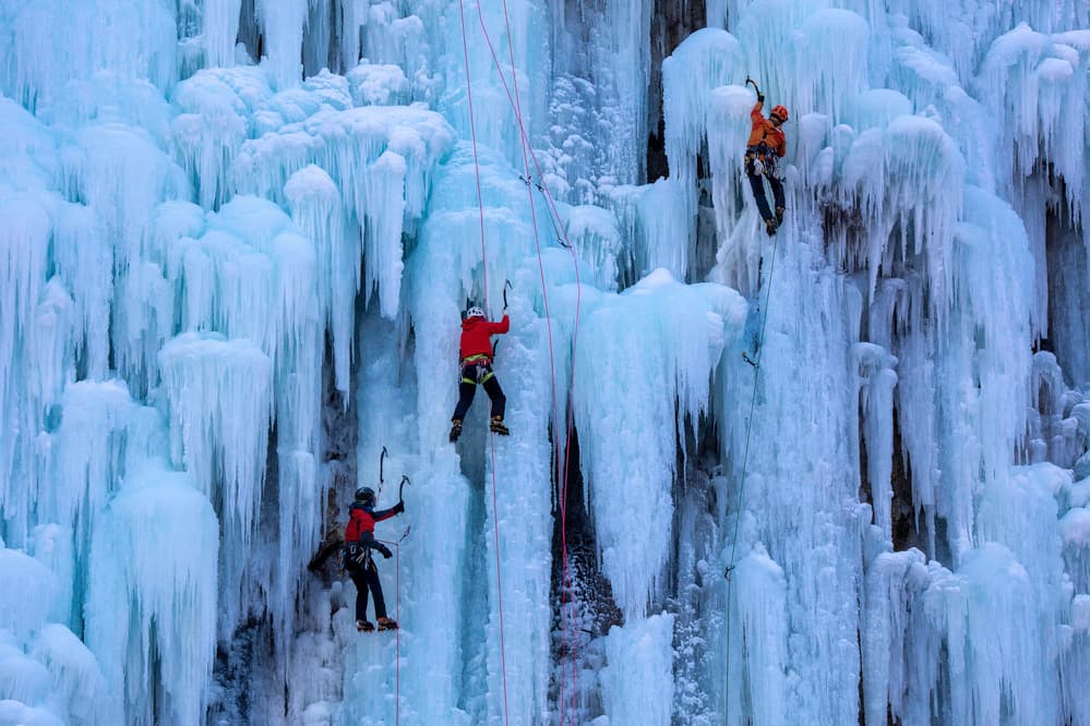 Ice Climbers Ascending by Shin Woo Ryu — canvas wall art