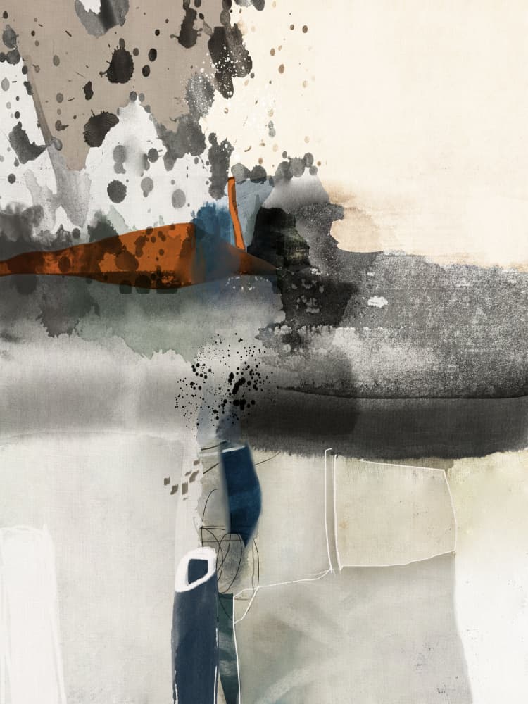 Modern Abstract Splashes by Roberto Moro — canvas wall art