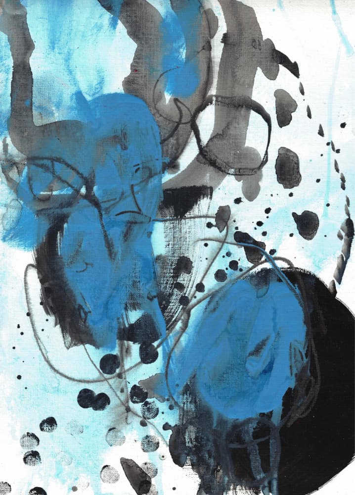 Dynamic Blue Strokes