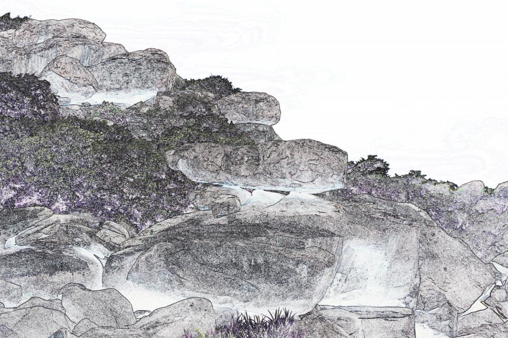 Rugged Rock Landscape by Santhosh ch — canvas wall art