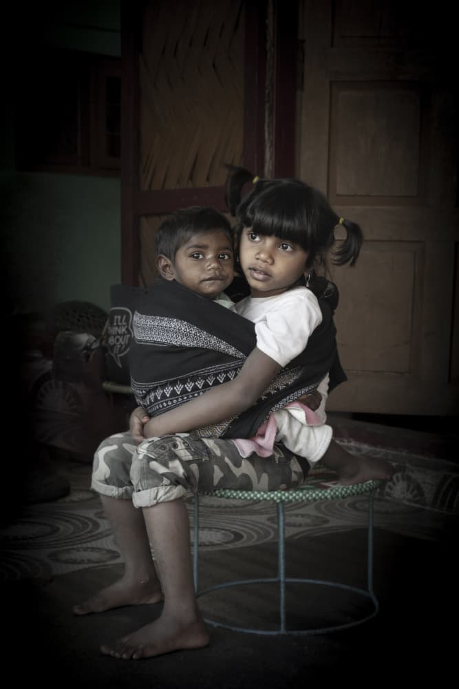 Tender Sibling Love by Elena Molina — canvas wall art