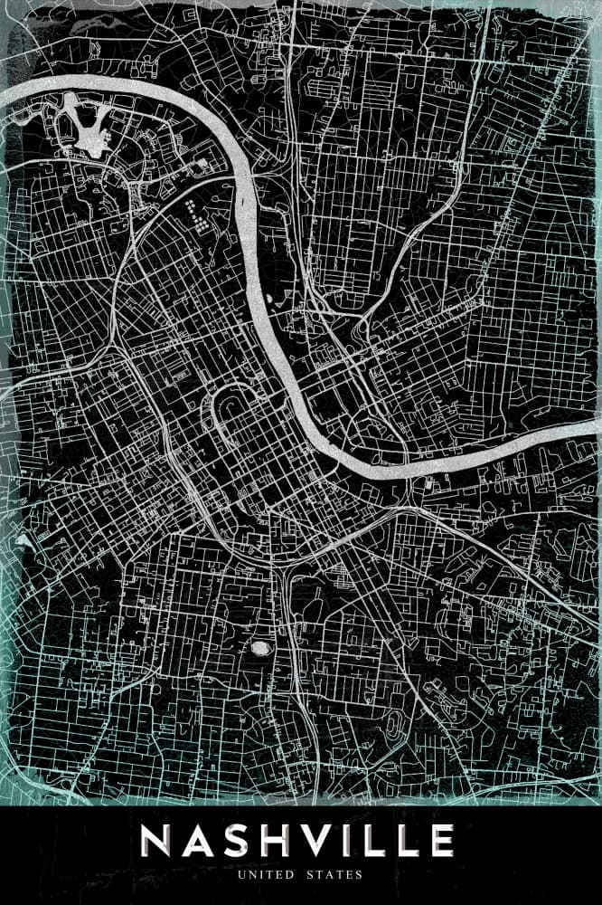 Nashville City Streets by StudioSix — canvas wall art