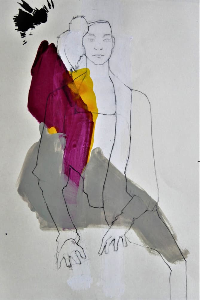 Abstract Fashion Figure by Doris Schmitz — canvas wall art