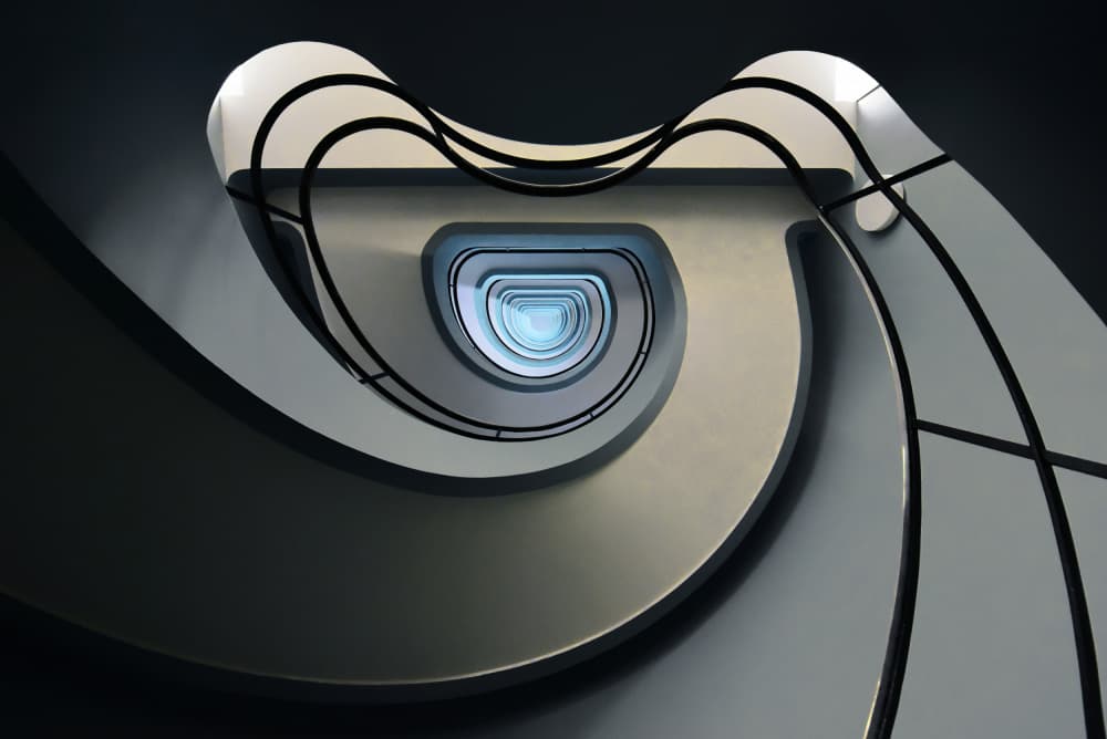 Modern Spiral Architecture by Jorge Pimenta — canvas wall art